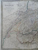 Switzerland Zurich Geneva Bern Swiss Alps Lake Geneva 1830 Lapie large folio map
