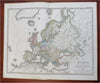 Europe German Confederation Ottoman Empire Russia 1866 Stulpnagel detailed map