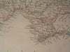Southern Russia Caucasus c.1863 old vintage detailed large 2 sheet map