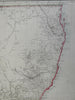 New South Wales Australia 1858 Weller Weekly Dispatch map Tooley #1318 detailed