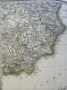 Spain and Portugal 1857 Berghaus & Stulpnagel highly detailed four sheet map