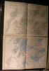 Scotland Rum Island Hebrides Perth 1855 large old hand color 2 sheet map