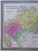 Eastern Russian Empire Siberia Kamchatka 1850 Cowperthwait Mitchell map