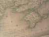 Western Russia Crimea Poland Baltic 1863 antique Dufour large hand color map