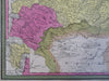 Russia in Asia Siberia Caucasus Kamchatka Japan 1848 Cowperthwait Mitchell map
