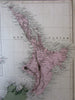 New Zealand van Diemens Land SW Australia 1850 Hughes large folio antique map