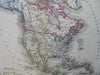 North America United States Canada Mexico Caribbean 1850's Ludolph map