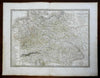 Austria-Hungary 1830 Poland Bohemia German Confederation Lapie large h color map
