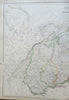Russian Empire Siberia Kamchatka 1860 Weller & Bartholomew large color map