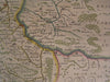 Erbach County Germany 1644 Jansson van der Keere fine antique hand color map
