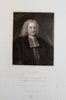 Edmond Halley British Astronomer c. 1850's fine India Proof engraved portrait