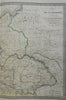 Ancient Germany Dacia Noricum Rhaetia Germanic Tribes 1842 Lapie large folio map