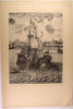 Rotterdam Holland Netherlands Nudity Cherubs 1913 large vintage city view print