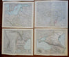 Eastern Europe Scandinavia Russia Poland Ukraine 1889 Petermann HUGE 6 sheet map