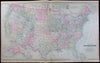 United State Alaska Territory westward migration railroads 1879 Gray old map