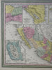 Mexico Central America Texas Guatemala Honduras Panama 1850 Cowperthwait map