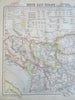 Ottoman Balkans Romania Serbia Bosnia Wallachia Salonika 1883 Letts scarce map