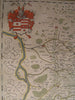 Erbach County Germany 1644 Jansson van der Keere fine antique hand color map