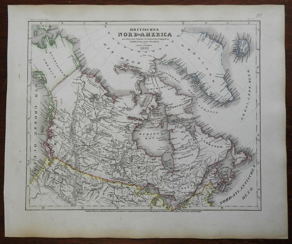 British North American Dominion of Canada 1849 Radefeld uncommon Radefeld map
