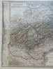 Austria Hapsburg Empire Italy Lombardy Venice Vienna 1855 Berghaus detailed map