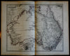 Australia continent by itself endless details 1878 Petermann Stieler map