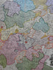 Thuringia Holy Roman Empire Erfurt Mulhouse c. 1750 Homann decorative folio map
