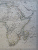 Africa Continent Mountains of the Moon Unexplored Regions 1844 Flemming map