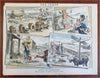 Judge Frank Beard Art Political Cartoons 1880's Lot x 14 rare color prints