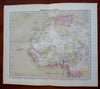 West Africa Sahara Desert Morocco Guinea Senegal 1885 Flemming detailed map