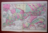 Canada Ontario Quebec Ottawa Toronto Montreal Ontario c. 1892 Tunison map