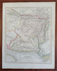 Afghanistan Baluchistan Persia Iran Persian Gulf c. 1850 Archer engraved map