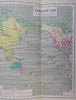 Ethnography Peoples of the World Isotherms 1873 Stemler large map