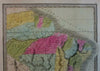 Brazil South America Guiana Paraguay 1848 Greenleaf scarce American map