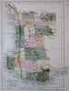 New Zealand van Diemens Land SW Australia 1850 Hughes large folio antique map
