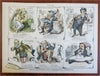 American Politicians Gillam Art 1880's Puck Political Cartoons Lot x 10 prints