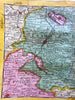 Brabant Belgium 1737 De Lat Nederland rare map of Flanders Low Countries Holland