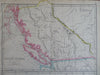 British Columbia Vancouver Island Western Canada Caledonia c. 1856-72 Weller map