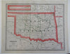 Texas 1884 George Cram large detailed state map