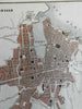 Marseilles France 1835 Mediterranean Sea Military Forts detailed city plan map