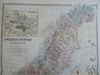 Scandinavia Sweden & Norway Stockholm 1889-93 Bradley hand color detail map