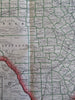 Texas 1884 George Cram large detailed state map