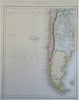 South America Brazil Peru Chile New Zealand c. 1850 Archer four sheet map