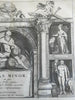 Allegorical Frontispiece Atlas Asia Europa Mexico Africa 1734 engraved print