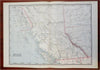 British Columbia Canada Vancouver 1887-90 Cram scarce large detailed map