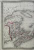 Maritime Provinces Newfoundland New Brunswick Nova Scotia 1866-79 AJ Johnson map