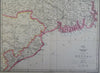 Bengal British Raj India Calcutta Ganges Delta c. 1856-72 Weller map