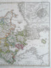 Kingdom of Denmark Iceland Faroe Islands Hamburg 1855Stieler  detailed map