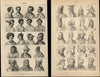 Physiognomy Ethnic Races of World compared 1873 series of 4 old engraved prints