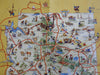 Arizona Welcomes You! 1940 Pictorial Cartoon George M Avey humor tourist map