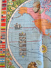 Cartoon pictorial World Map 1964 McCormick Spices promotional ornate great map